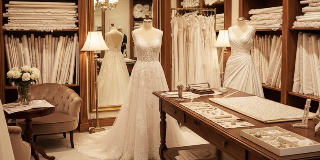 Elegant bridal wear showcase